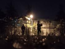 夜色下的西元庄运动场